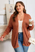 Textured Mixed Pattern Knitted Open Front Cardigan