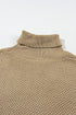 Textured Mock Neck Cap Sleeve Knit Sweater