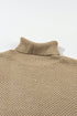 Textured Mock Neck Cap Sleeve Knit Sweater