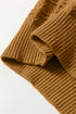 Textured Mock Neck Pointelle Puff Sleeve Sweater