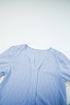 Textured Notched Neck Short Puff Sleeve Relaxed Blouse