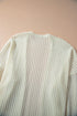 Textured Open Front Drop Shoulder Lightweight Knit Cardigan