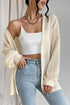 Textured Open Front Drop Shoulder Lightweight Knit Cardigan
