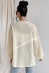 Textured Open Front Drop Shoulder Lightweight Knit Cardigan