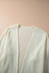 Textured Open Front Drop Shoulder Lightweight Knit Cardigan