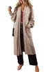 Textured Open Front Pocketed Long Sleeve Cardigan