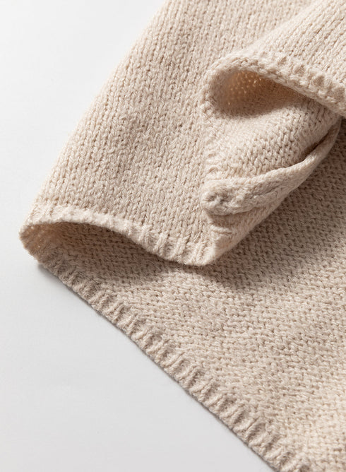 Textured Open Front Pocketed Long Sleeve Cardigan