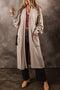 Textured Open Front Pocketed Long Sleeve Cardigan