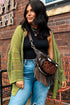 Textured Open Knit Relaxed Fit Layering Cardigan