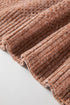 Textured Open Knit Slouchy V Neck Pullover Sweater