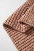 Textured Open Knit Slouchy V Neck Pullover Sweater