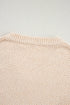 Textured Open Knit Slouchy V Neck Pullover Sweater
