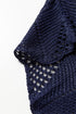 Textured Open Knit Zigzag Hem Pullover Sweater