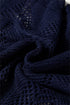 Textured Open Knit Zigzag Hem Pullover Sweater