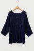 Textured Open Knit Zigzag Hem Pullover Sweater