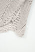 Textured Open Knit Zigzag Hem Pullover Sweater