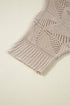 Textured Open Knit Zigzag Hem Pullover Sweater
