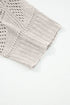 Textured Open Knit Zigzag Hem Pullover Sweater