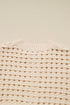 Textured Open Knit Zip Front Cardigan Sweater