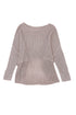 Textured Open Stitch Drop Shoulder Crop Sweater