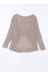 Textured Open Stitch Drop Shoulder Crop Sweater