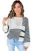 Textured Open Stitch Relaxed Fit Pullover Sweater