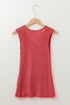Textured Open Stitch Scoop Neck Sweater Tank Top