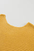 Textured Open Weave V Neck Short Sleeve Shirt