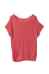 Textured Open Weave V Neck Short Sleeve Shirt