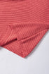 Textured Open Weave V Neck Short Sleeve Shirt