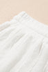Textured Patch Pocket Short Sleeve Drawstring Shorts Set