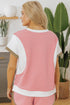 Textured Patchwork Tee And Two Piece Short Sets