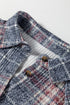 Textured Plaid Long Sleeve Button Down Shirt