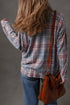 Textured Plaid Long Sleeve Button Down Shirt