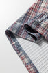 Textured Plaid Long Sleeve Button Down Shirt
