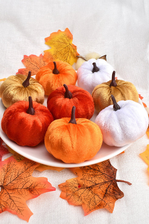 Textured Plush Faux Foam Tabletop Pumpkin Decoration