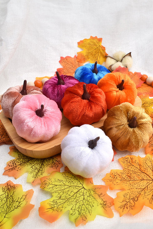 Textured Plush Faux Foam Tabletop Pumpkin Decoration