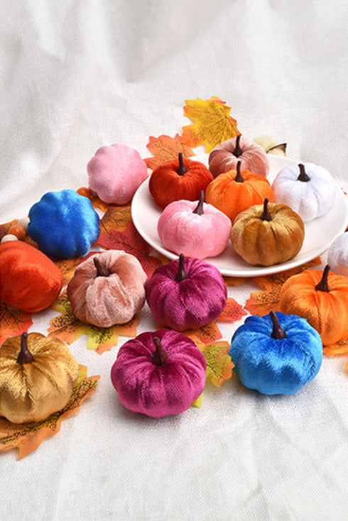 Textured Plush Faux Foam Tabletop Pumpkin Decoration
