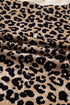 Textured Pocket Animal Print Stripe Detail Hoodie