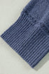 Textured Pointelle Knit Boat Neck Long Sleeve Sweater