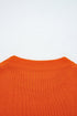 Textured Pointelle Knit Crew Neck Long Sleeve Sweater