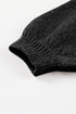 Textured Pointelle Knit V Neck Long Sleeve Sweater