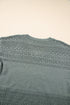 Textured Pointelle Knit V Neck Long Sleeve Sweater