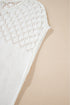 Textured Pointelle Yoke Short Sleeve Knit Top