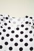 Textured Polka Dot Flutter Sleeve V Neck Blouse