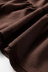 Textured Puff Sleeve Frilled Trim A Line Mini Dress