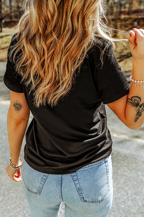 Textured Pumpkin Appliqu? Short Sleeve Graphic Tee