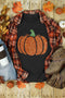 Textured Pumpkin Graphic Soft Jersey Crew Neck Tee