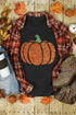 Textured Pumpkin Graphic Soft Jersey Crew Neck Tee