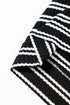 Textured Quarter Zip Striped Long Sleeve Pullover Top